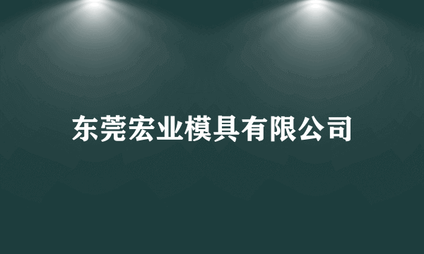 东莞宏业模具有限公司