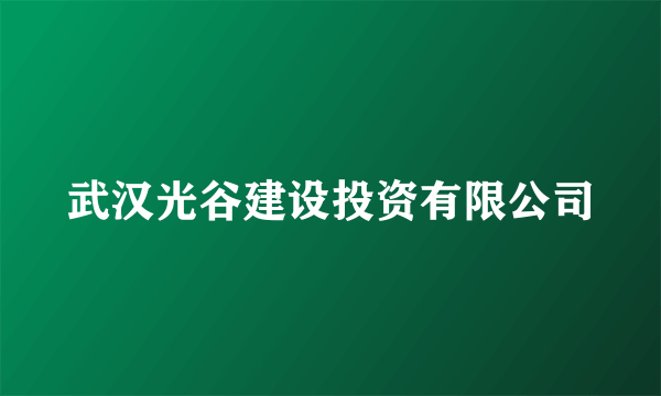 武汉光谷建设投资有限公司