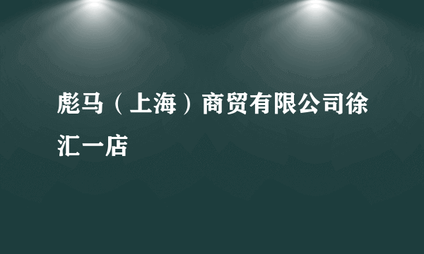 彪马（上海）商贸有限公司徐汇一店