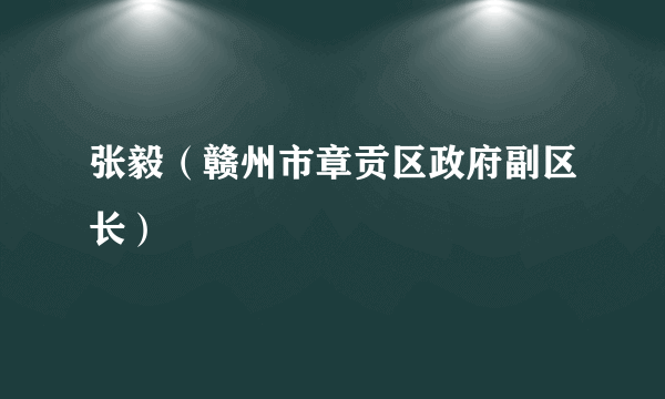 张毅（赣州市章贡区政府副区长）