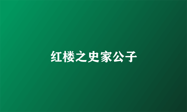 红楼之史家公子