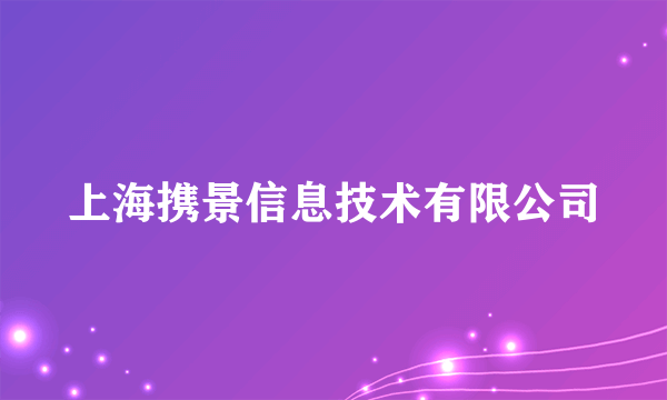 上海携景信息技术有限公司