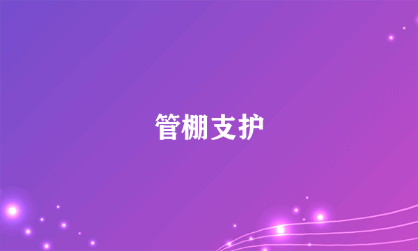 管棚支护