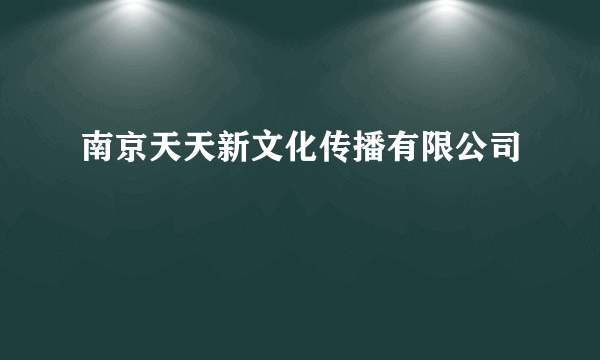 南京天天新文化传播有限公司