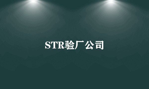 STR验厂公司