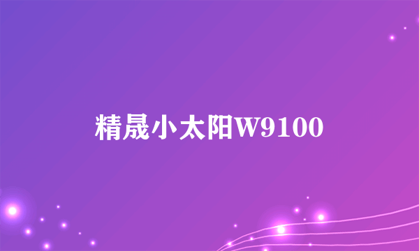 精晟小太阳W9100