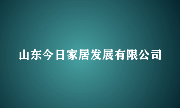 山东今日家居发展有限公司