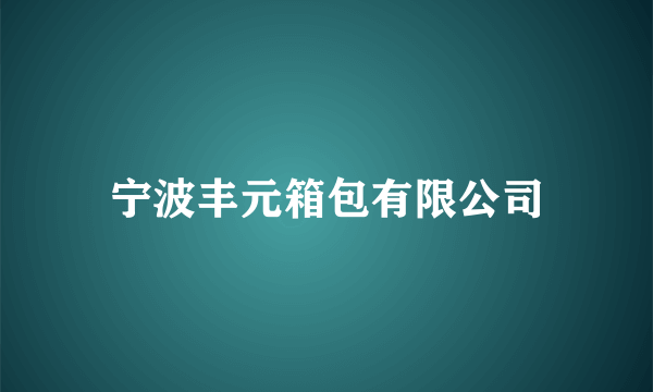 宁波丰元箱包有限公司