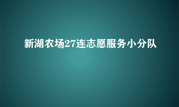 新湖农场27连志愿服务小分队