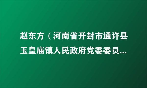 赵东方（河南省开封市通许县玉皇庙镇人民政府党委委员、纪委书记）