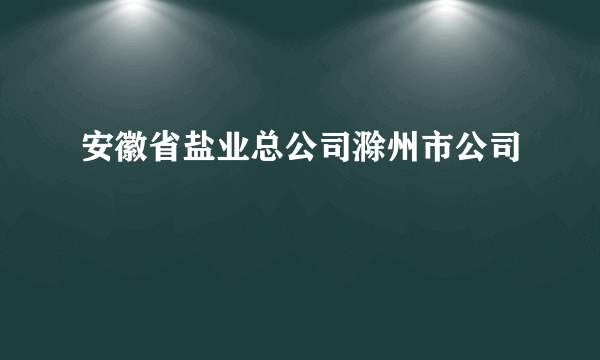 安徽省盐业总公司滁州市公司