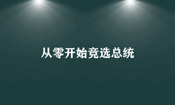 从零开始竞选总统