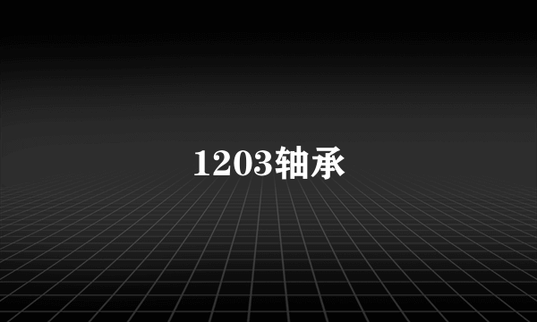 1203轴承