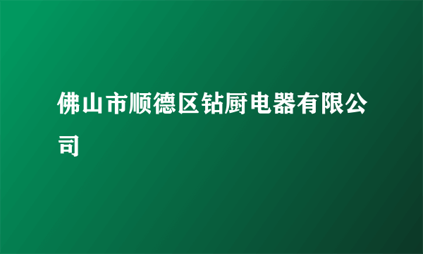 佛山市顺德区钻厨电器有限公司