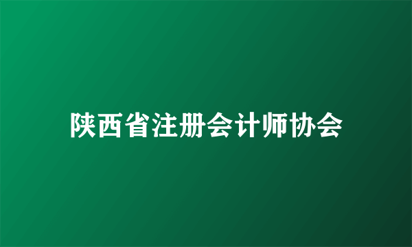 陕西省注册会计师协会