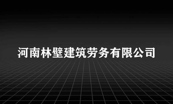 河南林壁建筑劳务有限公司