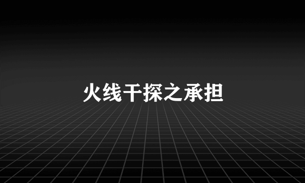 火线干探之承担