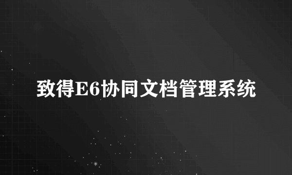 致得E6协同文档管理系统