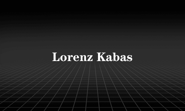 Lorenz Kabas