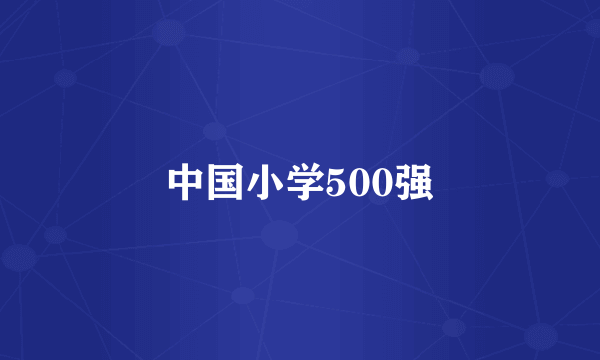 中国小学500强