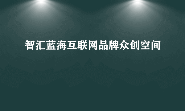 智汇蓝海互联网品牌众创空间