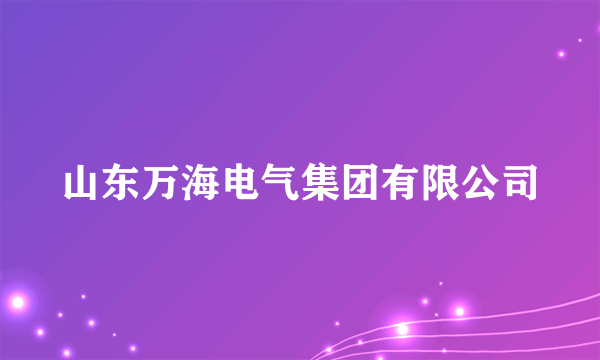 山东万海电气集团有限公司