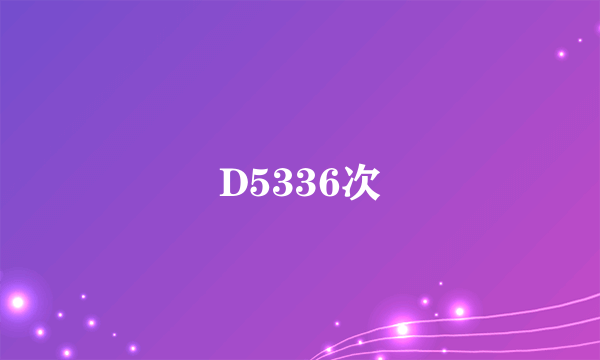 D5336次