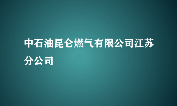 中石油昆仑燃气有限公司江苏分公司