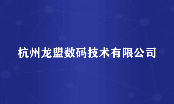 杭州龙盟数码技术有限公司