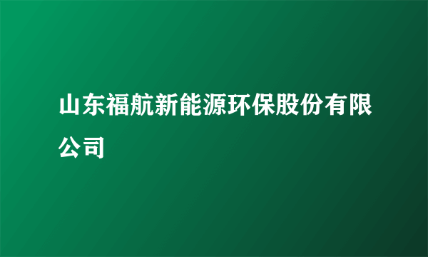 山东福航新能源环保股份有限公司