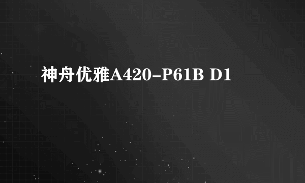 神舟优雅A420-P61B D1