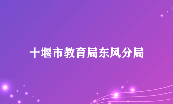 十堰市教育局东风分局