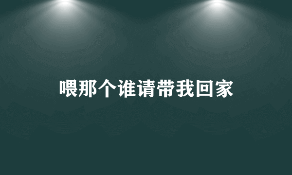 喂那个谁请带我回家