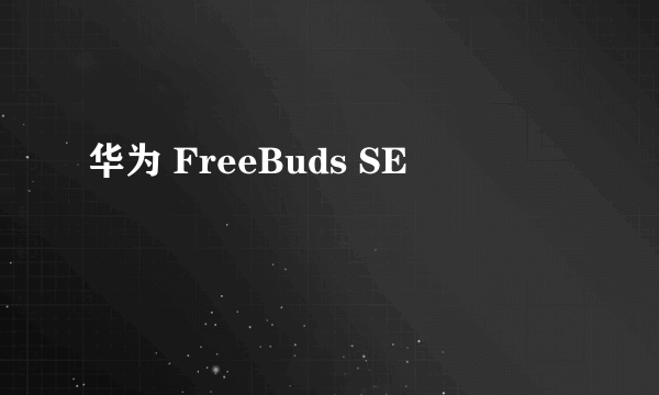 华为 FreeBuds SE