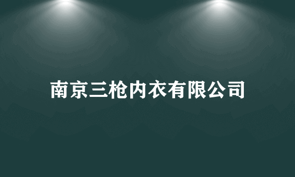 南京三枪内衣有限公司