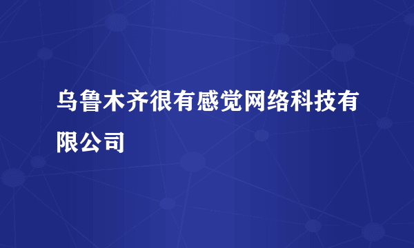 乌鲁木齐很有感觉网络科技有限公司