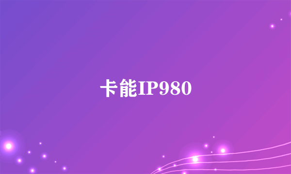 卡能IP980