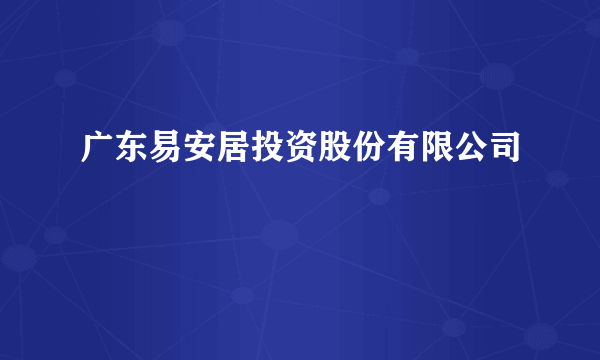 广东易安居投资股份有限公司