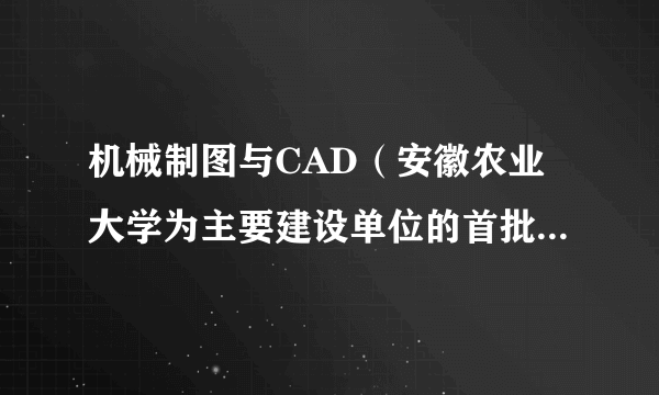 机械制图与CAD（安徽农业大学为主要建设单位的首批国家级本科课程）