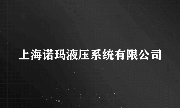 上海诺玛液压系统有限公司