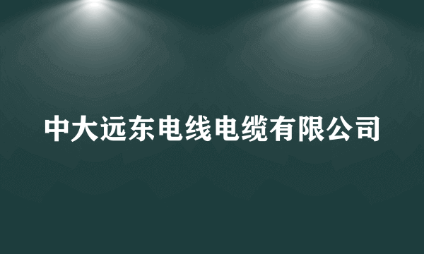 中大远东电线电缆有限公司