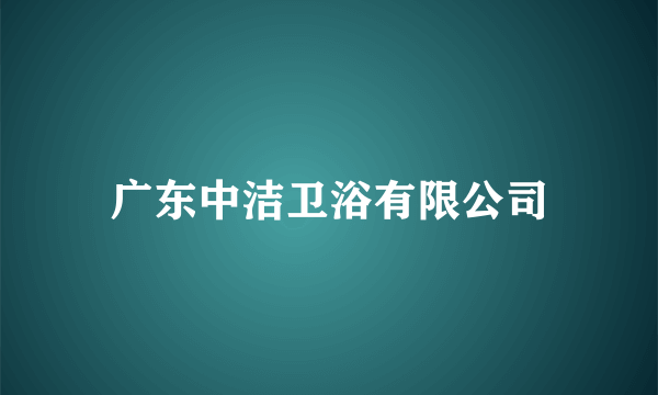 广东中洁卫浴有限公司