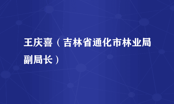 王庆喜（吉林省通化市林业局副局长）