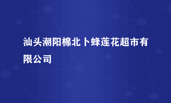 汕头潮阳棉北卜蜂莲花超市有限公司