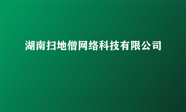 湖南扫地僧网络科技有限公司