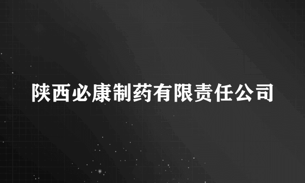 陕西必康制药有限责任公司