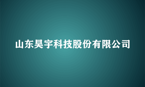 山东昊宇科技股份有限公司