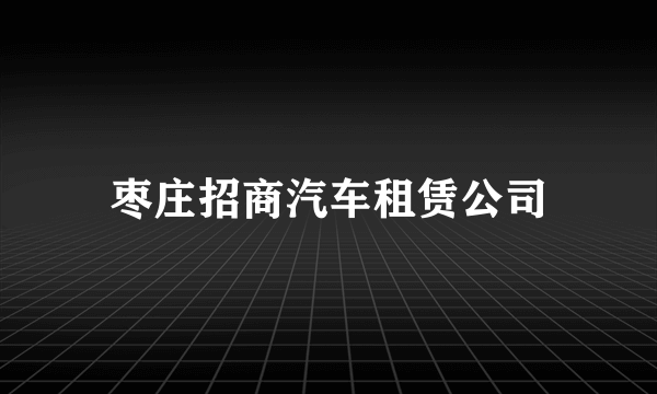 枣庄招商汽车租赁公司