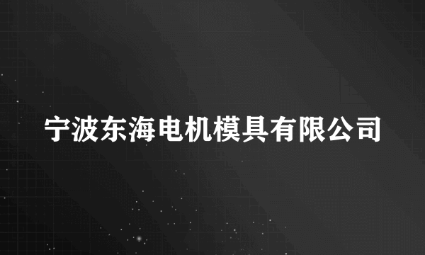 宁波东海电机模具有限公司