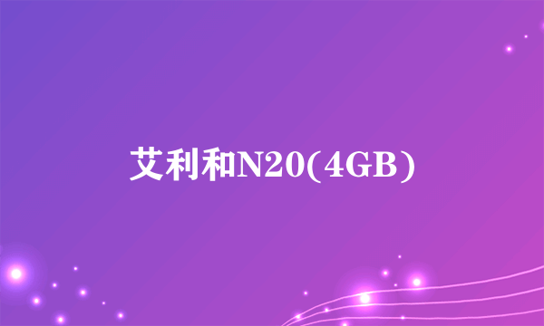 艾利和N20(4GB)